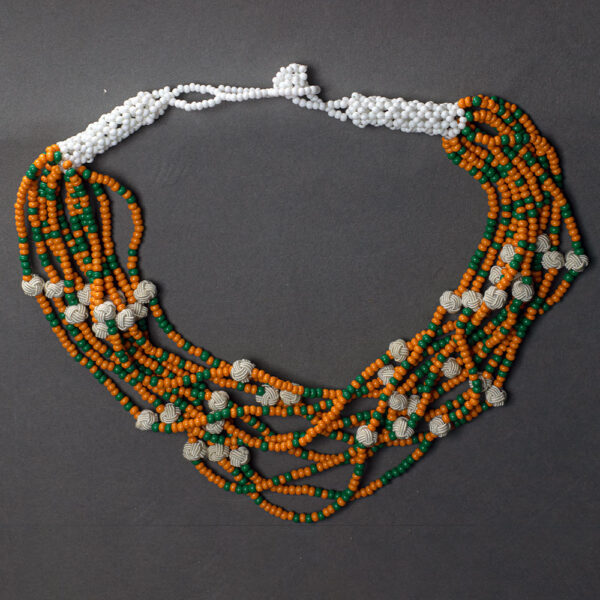 Glass Seed Beaded Necklace with Big Thread Beads - Image 2