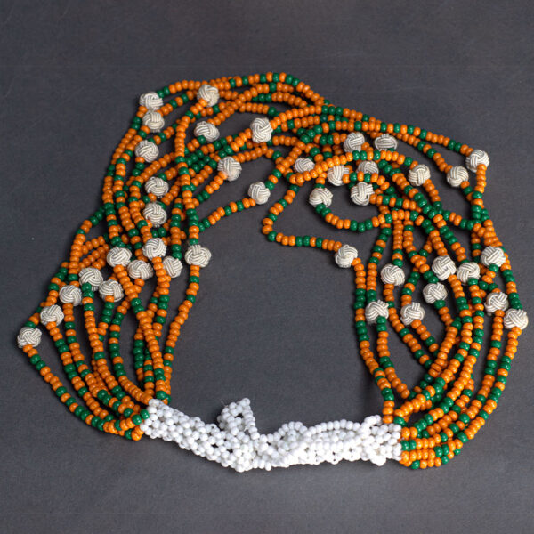 Glass Seed Beaded Necklace with Big Thread Beads - Image 4